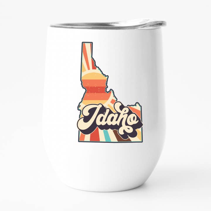 Gobelet à vin rétro de l'Idaho, gobelet State Pride pour la vente par Fbombs & Booze