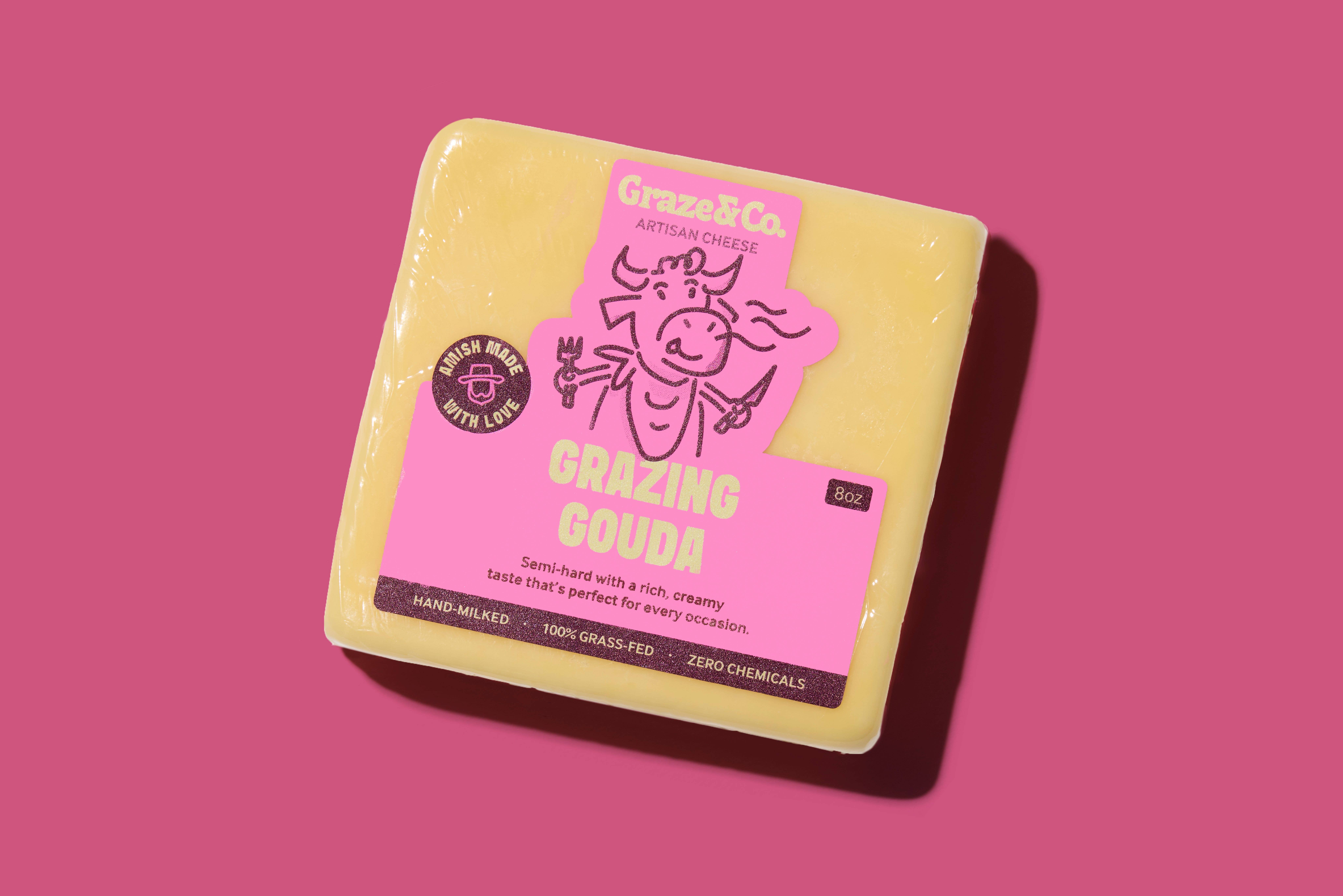 Graze & Co. – wholesale Cheese – Grazing Gouda - 8oz. Artisanal Cheese1