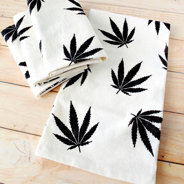 Leaf Kitchen Towel for wholesale by Jess Vartanian Illustration & Design