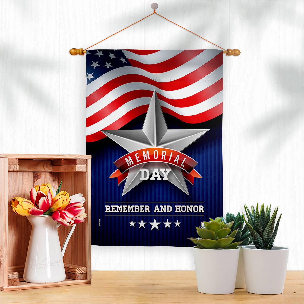 Two Group Flag Co – Bandeira por atacado – Bandeira Americana Decor Estrela Memorial Day2