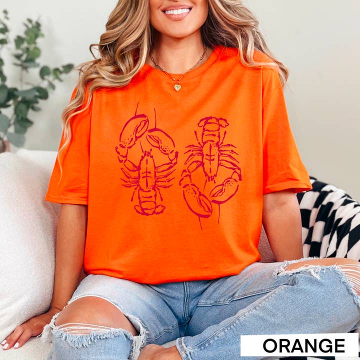 Shoppe SHC - Wholesale T-Shirt (Graphic) - Women's - Spring 2025 Coastal Aesthetic Lobster | Graphic Tee |Gildan 15