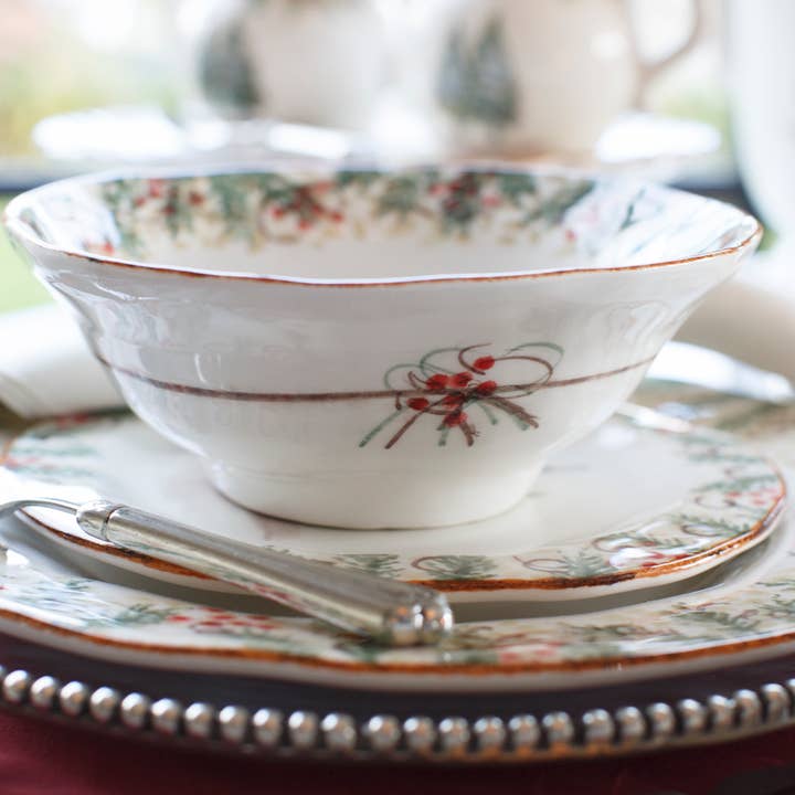 Arte Italica & Crown Linen Designs - Wholesale Bowl - Natale Cereal Bowl - Christmas2