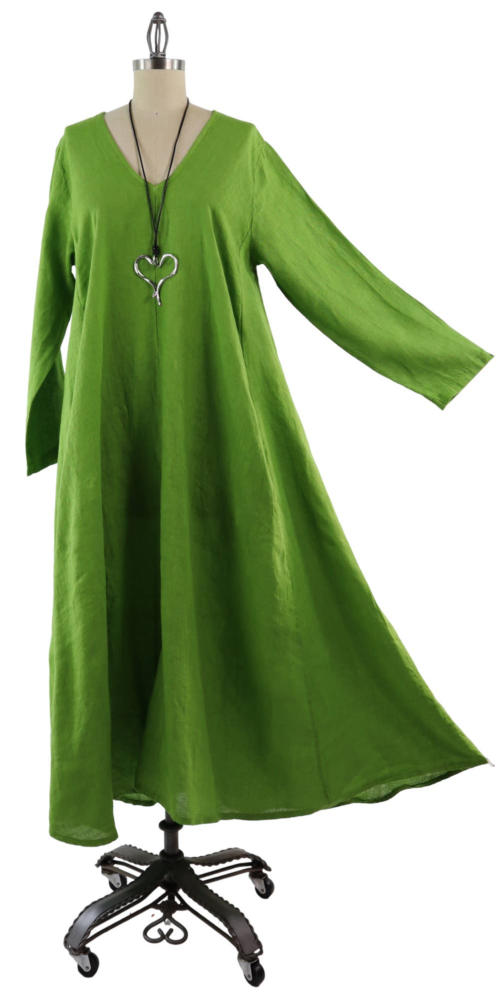 LINEN AND GAUZE - Wholesale Dress - Women's - Linen Women summer dress Swing Maxi Dress in washed linen 6