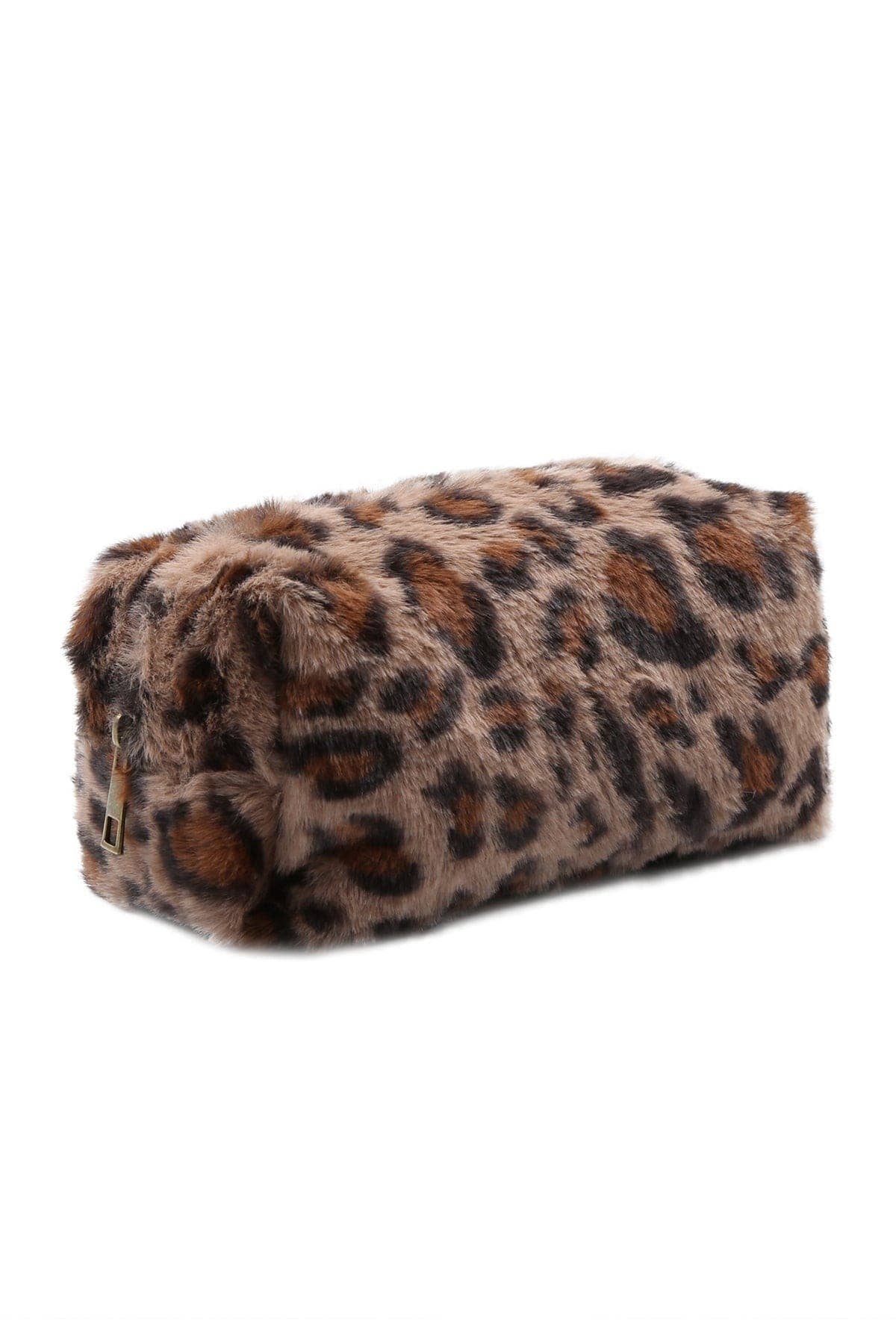 MiMi Wholesale - Wholesale Makeup/Cosmetic Bag - JBG311 Faux Fur Leopard Pouch3