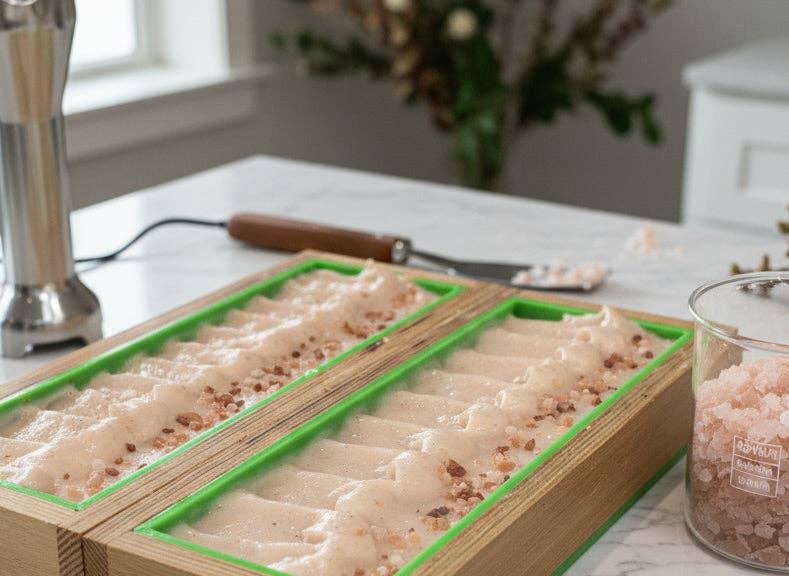 SAUBOON Handcrafted Soaps - Wholesale Bar Soap - PINK HIMALAYAN SALT BARS + kaolin white clay2