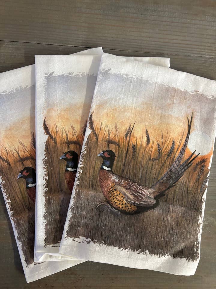 Tea Towel - Pheasantly Surprised for wholesale by DOLLY ESTELLE