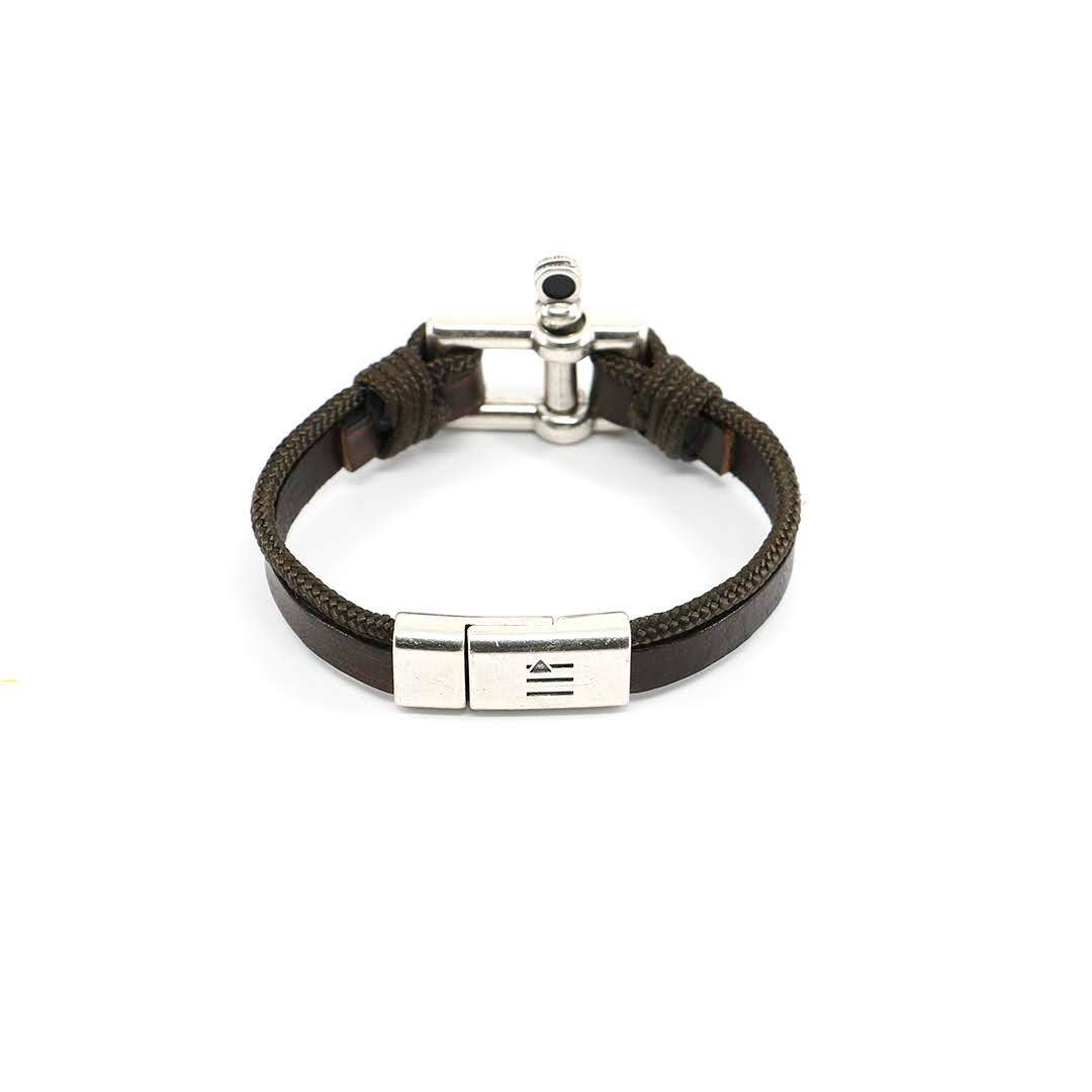 Être - Bracelets & Accessories - Wholesale Jewelry - Men's - Men's Bracelet | Le Rectangle - Cuir&Marron1