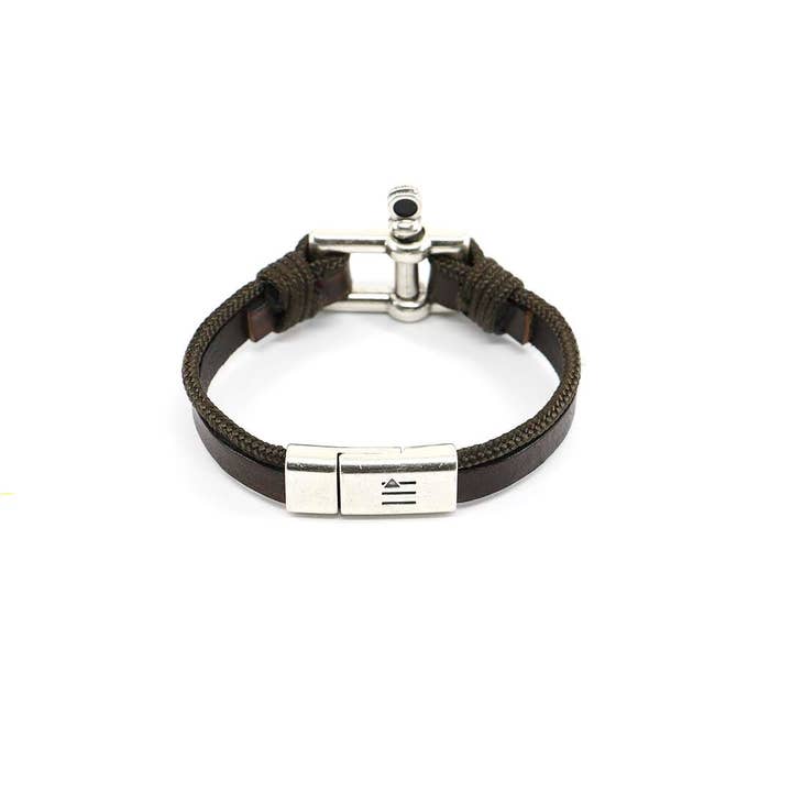 Être - Bracelets & Accessories - Wholesale Jewelry - Men's - Men's Bracelet | Le Rectangle - Cuir&Marron1