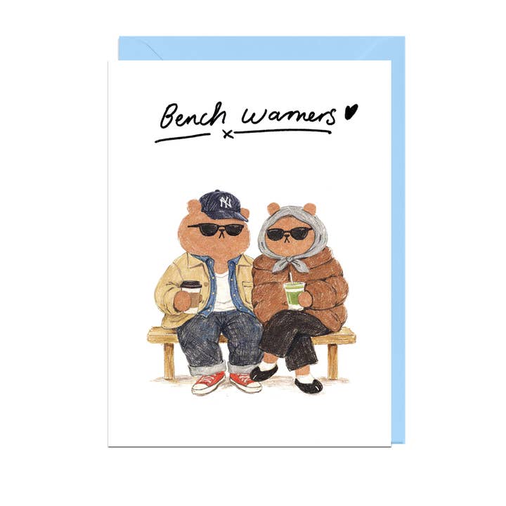 BÆNKVARMERE, LYSEBLÅ KONVOLUT Kort for engroshandel hos Jolly Awesome