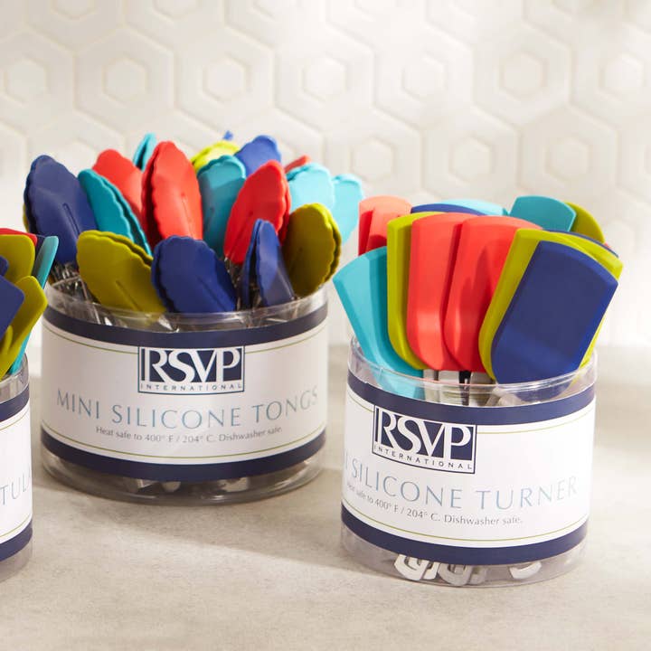 RSVP International - Wholesale Kitchen Tong - Mini Silicone Tong - 20 PC CDU