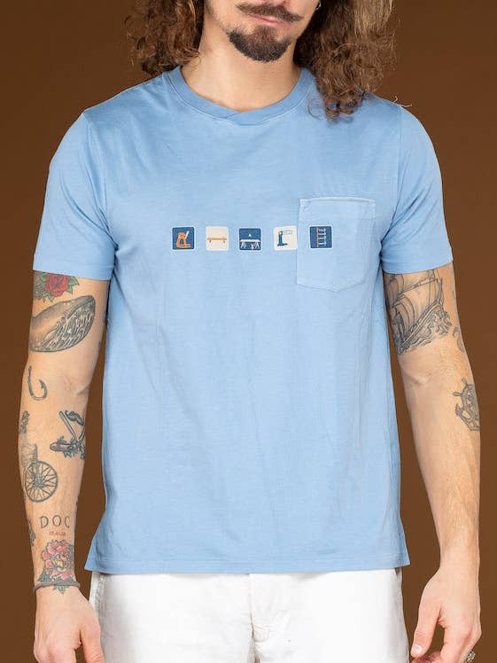 CHIGI ICONS Kurzärmeliges T-Shirt aus 100 % Baumwolle für den Großhandel von MD11VDC