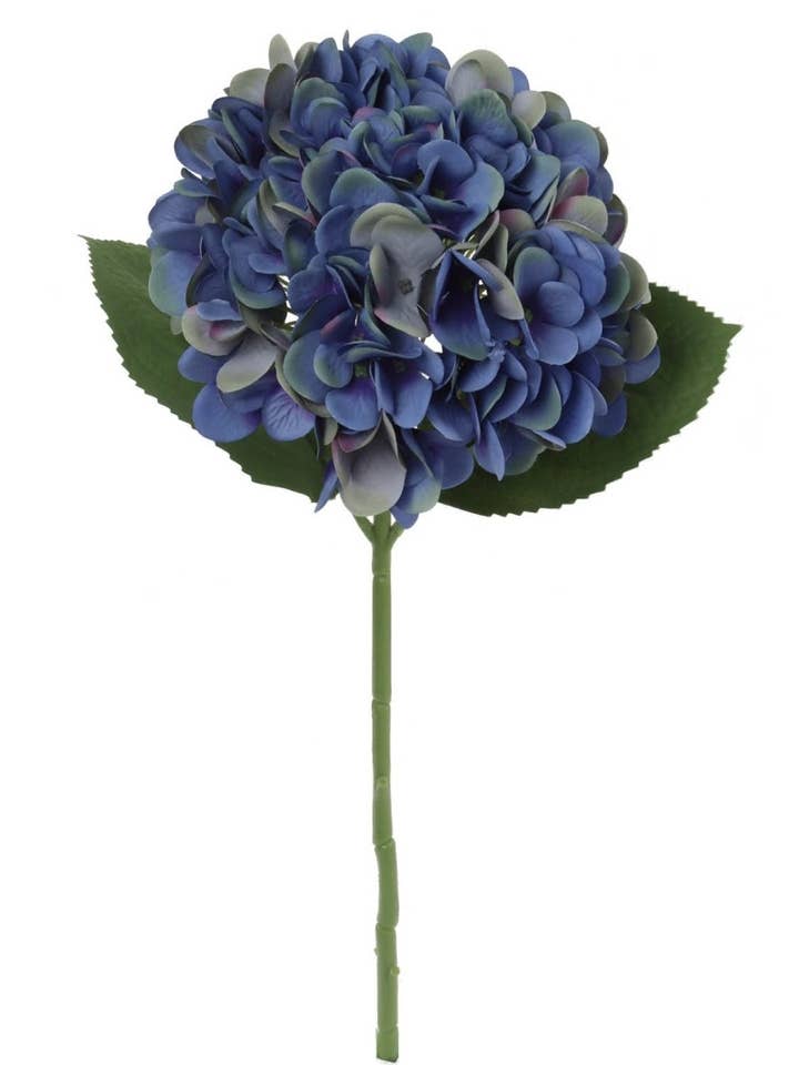 Hortensia de 18 po, faux bleu foncé de 7 po de diamètre pour la vente par Larksilk