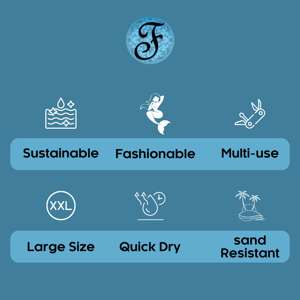 Foutas de Tunisie By Le Comptoir Paris – Großhandel Badetuch – Fouta MIAMI BEACH Strandtuch -100% Baumwolle-1mx2m4