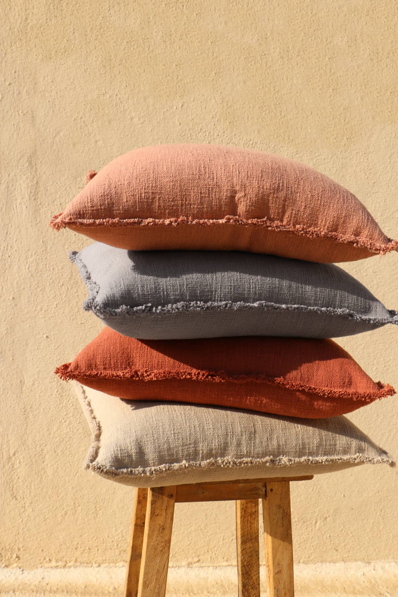 NAKI & SSAM INC. - Wholesale Throw Pillow Cover - Lagom Collection 20in. Square Solid Washed Textured Accent26