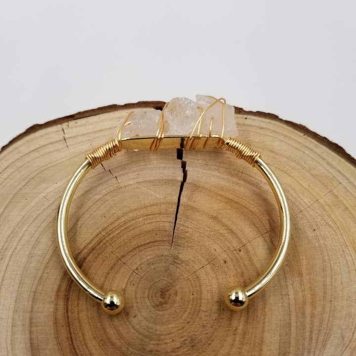 CHAKRA JEWELRY - Wholesale Cuff Bracelet - Natural Crystal Cuff Gem Stone Bangle1