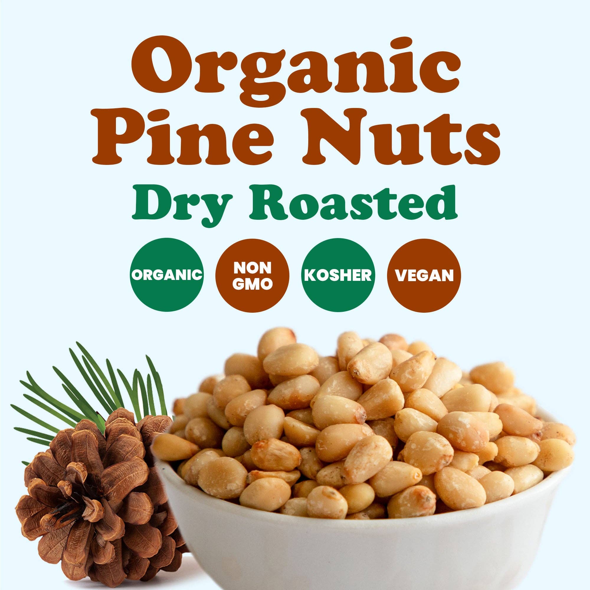 Food To Live - Wholesale Nuts - Organic Dry Roasted Pine Nuts - by Food to Live3