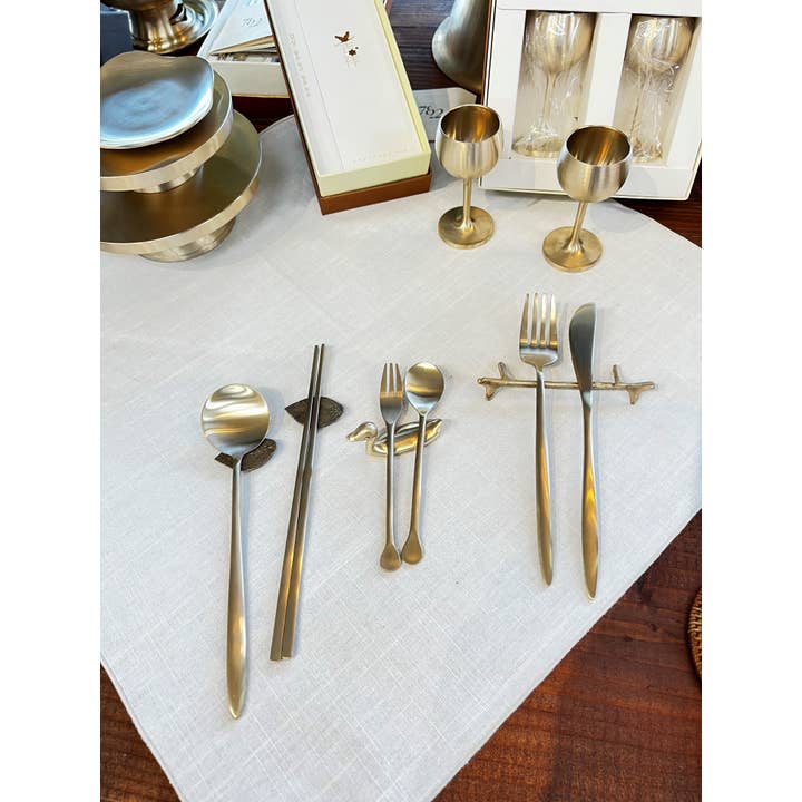 Korea Table - Wholesale Spoon Rest - Spoon Rest Cutlery Rest - Korean Premium Bronzeware