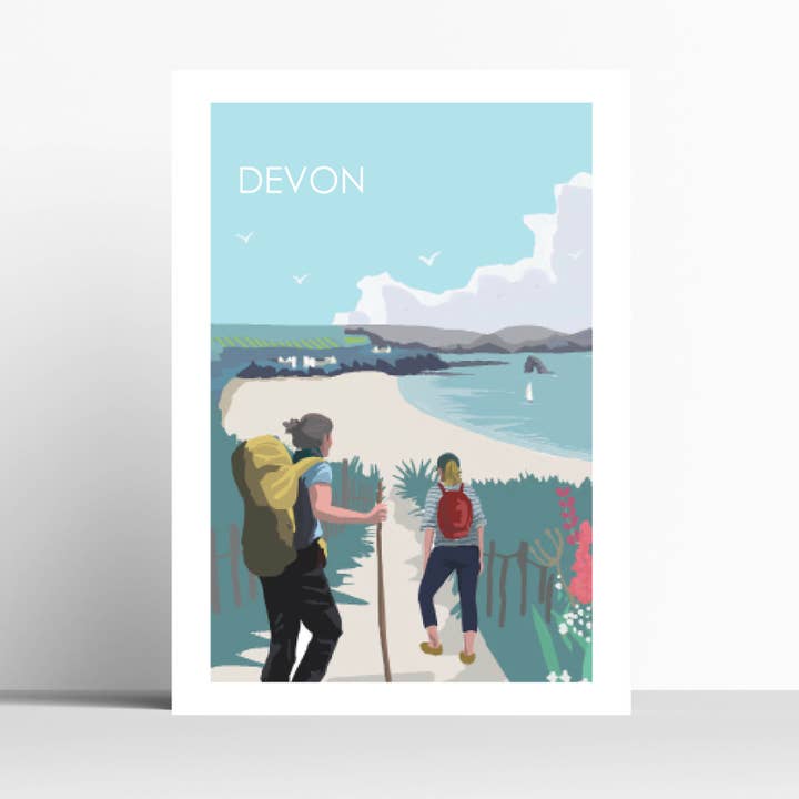 Devon - South Walkers Print for wholesale by Betty Boyns Designs