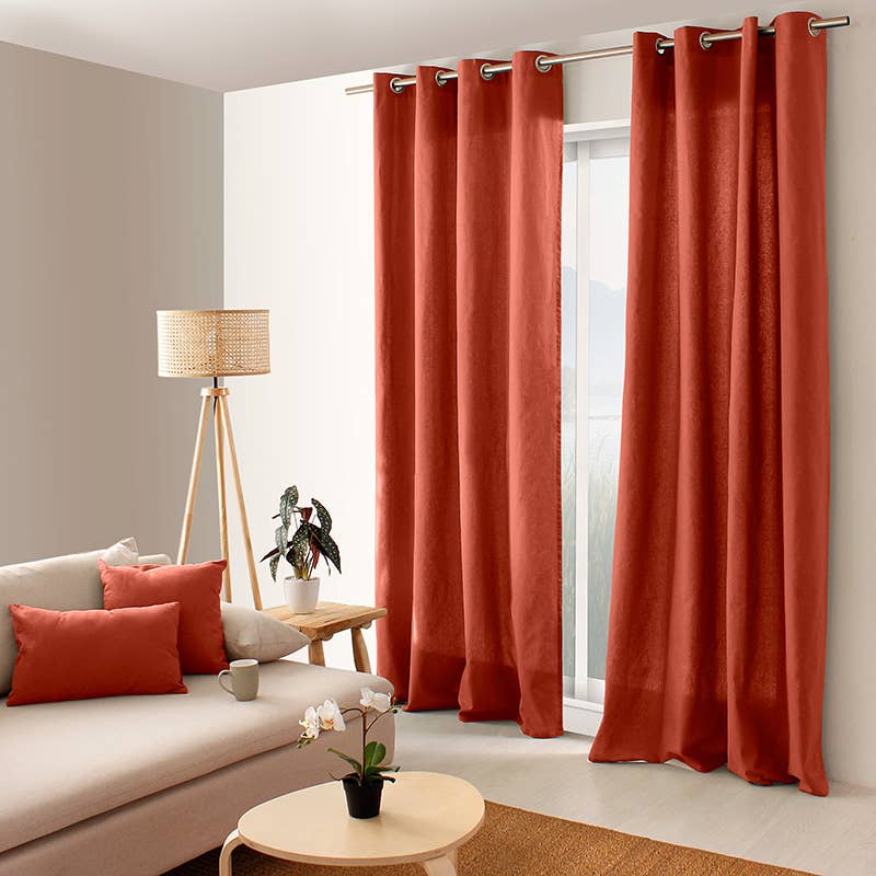 DECOSTARS - CmaDECO - Vendita all'ingrosso Tende - Tenda con occhielli 135 x 240 cm in cotone 100%, collezione PANAMA40