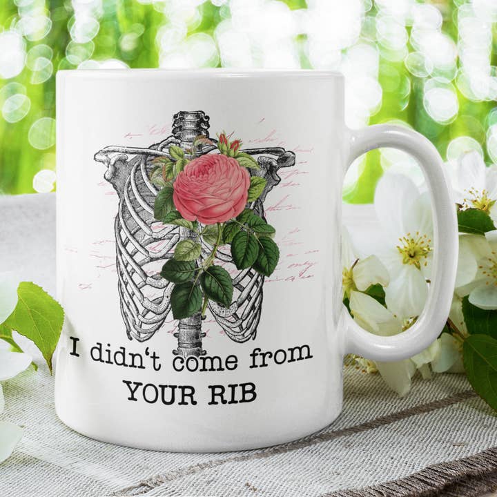Mug à café - I did't come from your rib feminist pour la vente par Words of Ivy