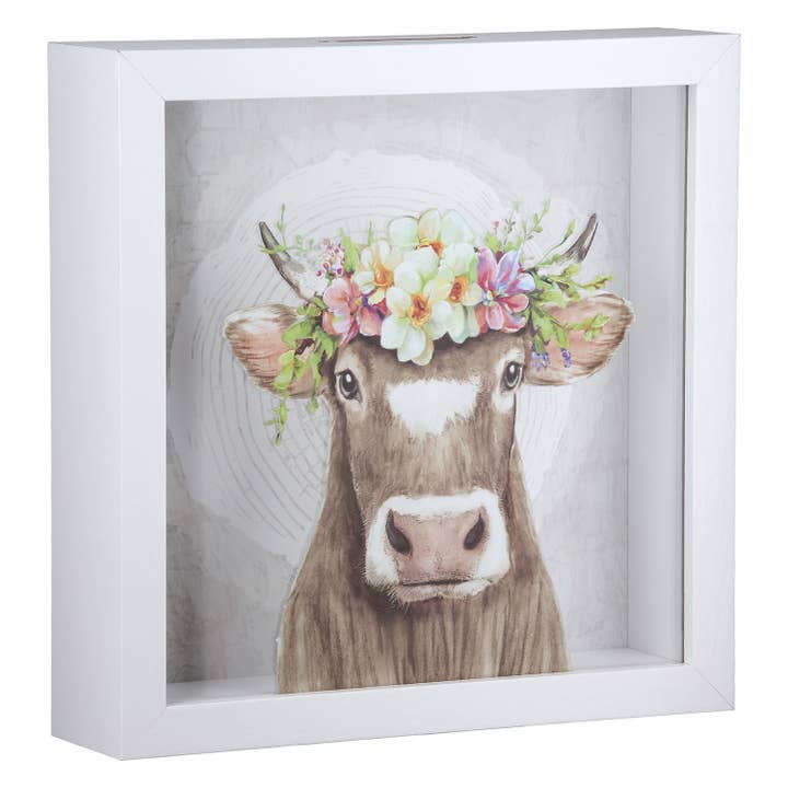 Square piggy bank Adelheid white H. 17 cm, PU 8 for wholesale on Faire2