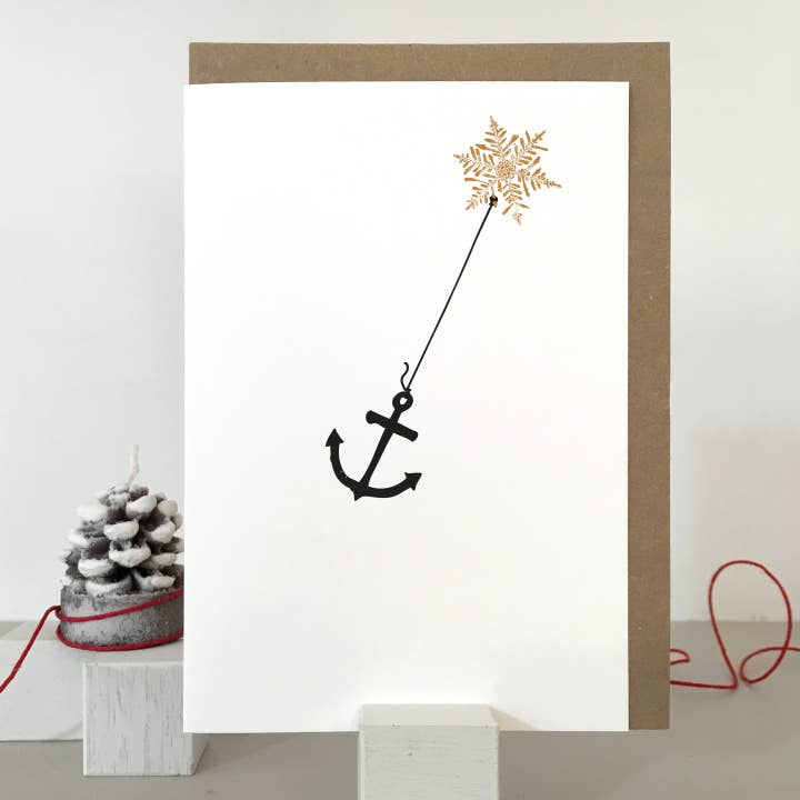 Tarjeta de Navidad de ancla | Tarjeta navideña | Temporada | Navidad para venta al por mayor de Purpose & Worth etc