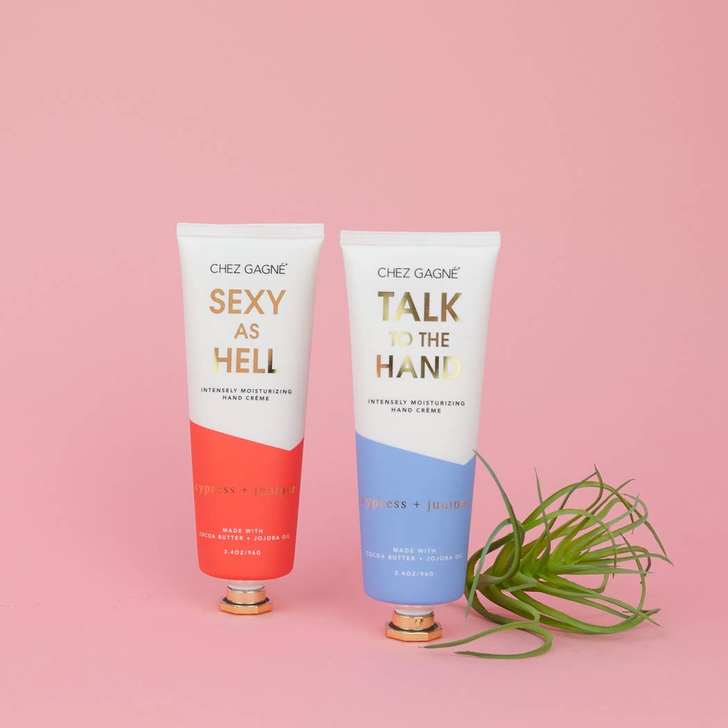 Chez Gagné – wholesale Hand cream/lotion – Sexy As Hell - Cypress + Juniper - Clean + Vegan Hand Crème - 3.4oz1