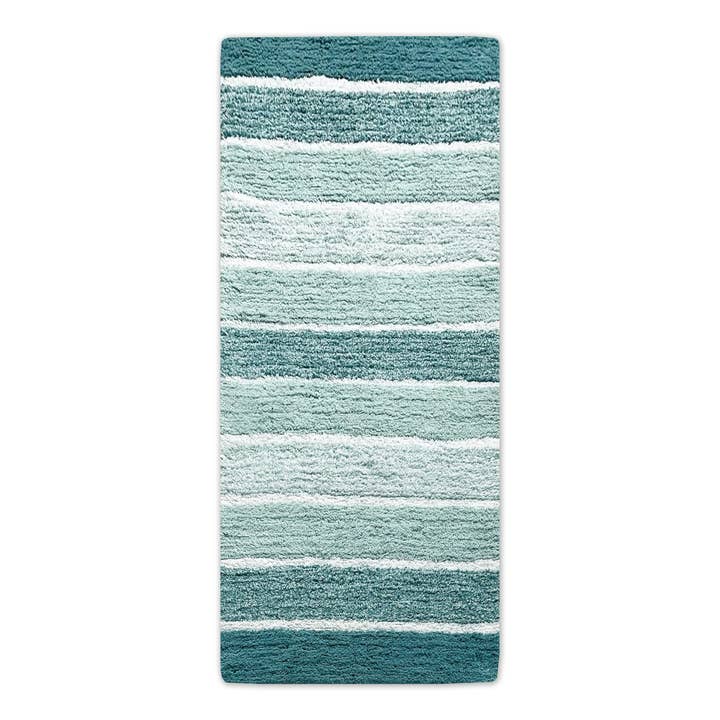 ALFOMBRA DE BAÑO CORDURAL A RAYAS, 24 x 60 pulgadas, AZUL/VERDE AZULADO para venta al por mayor de chardin home
