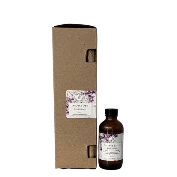 Lavender Sage Reed Diffuser for wholesale by Soothing Remedies Soap and Candle Company