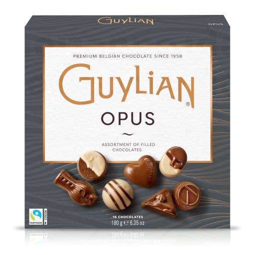 Belgium's Chocolate Source - Wholesale Chocolate Box - Guylian Opus Pralines 16-pc Assortment 6.3 oz. box