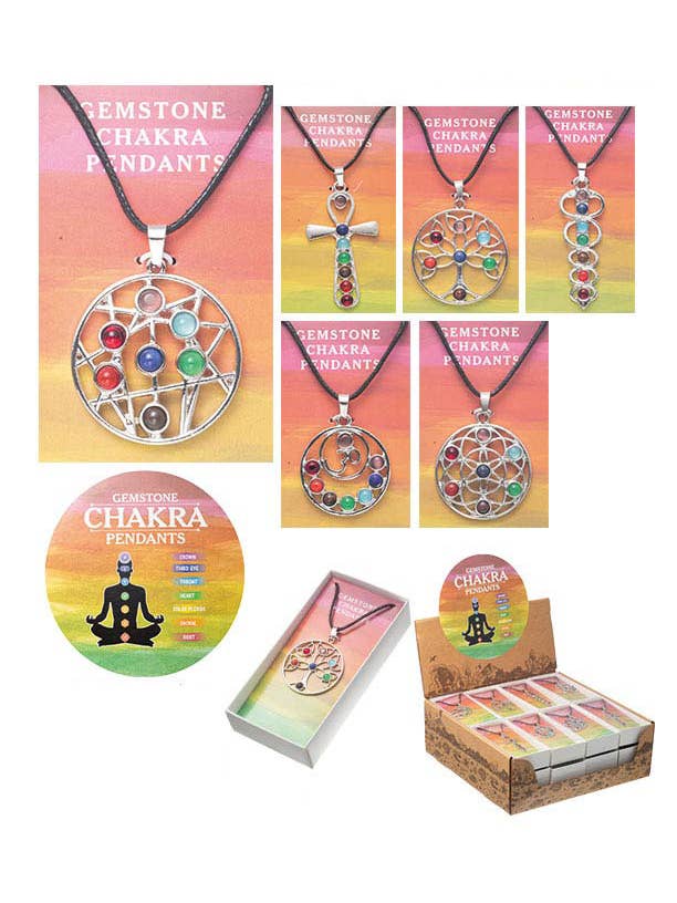 Chakra Energy Pendants (MM) for wholesale by Puka Creations