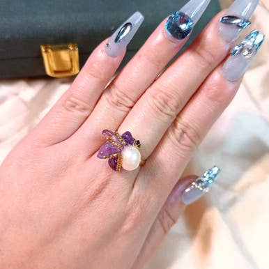 Purple Dream - Mystic Amethyst Craft Ring for wholesale by Pompon La Tulipe