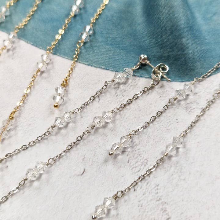 The Lucky Sixpence - Wholesale Dangle earrings - Crystal layer drop earrings - long4