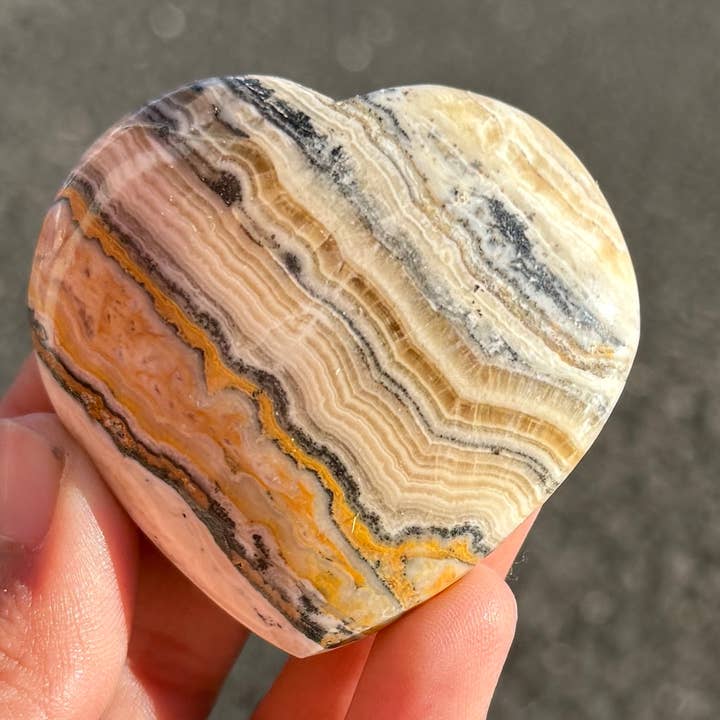 BUMBLEBEE CALCITE HEARTS for wholesale by Metaphysical & Healing Crystals