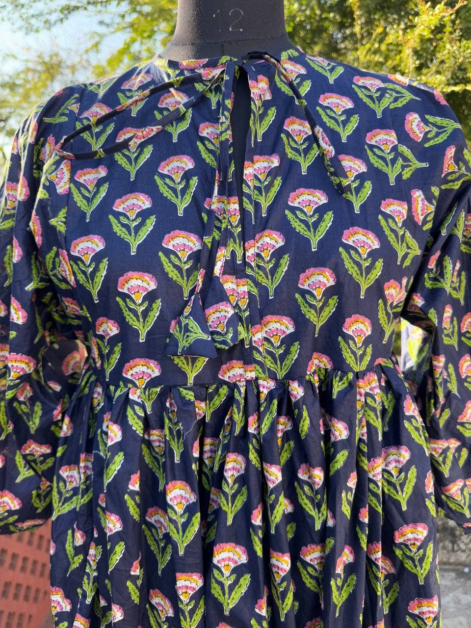 GYPSY STUDIO – wholesale Klänning - Dam – Nattklänning Bomull Blommig Mönstrad Midiklänning Flicka Lång Klänning2