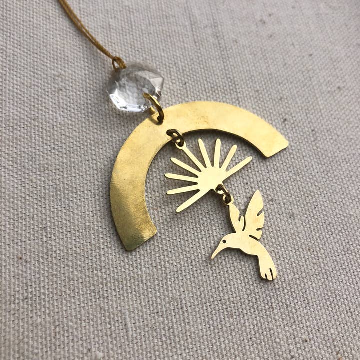 Vida + Luz - Vendita all'ingrosso Decorazione - Ornamento di Natale Colibrì Ascension | Ciondolo Oro |0