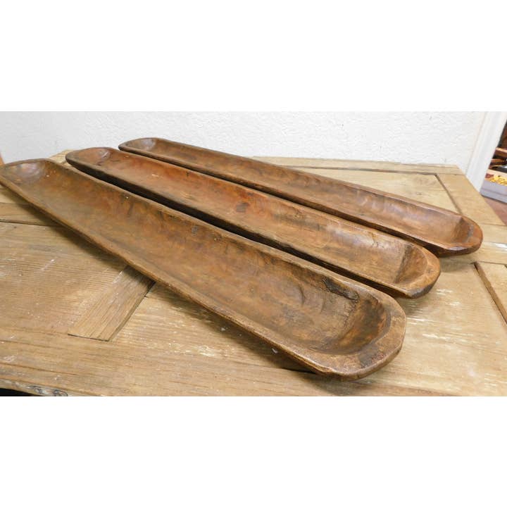 My Amigos Imports - Wholesale Decorative Plate/Dish/Bowl - Long Baguette Bowl-Farmhouse-Home Decor #2---6x40 in-Waxed