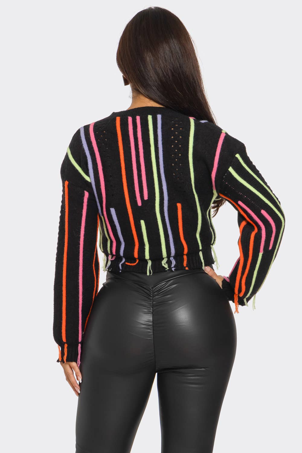 Multi MULTICOLOR SWEATER TOP for wholesale on Faire4