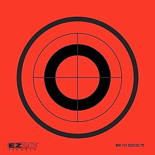 EZ2C Targets - Wholesale Sporting Accessories - 25 EZ2C Mini Shooting Targets Bright Fluorescent Self-Adhesive 3.5"x3.5" (25 count)6