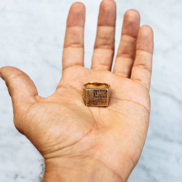 JewelryLab – Großhandel Band/Stapelring – Nichts ist Dauerring - Messing7