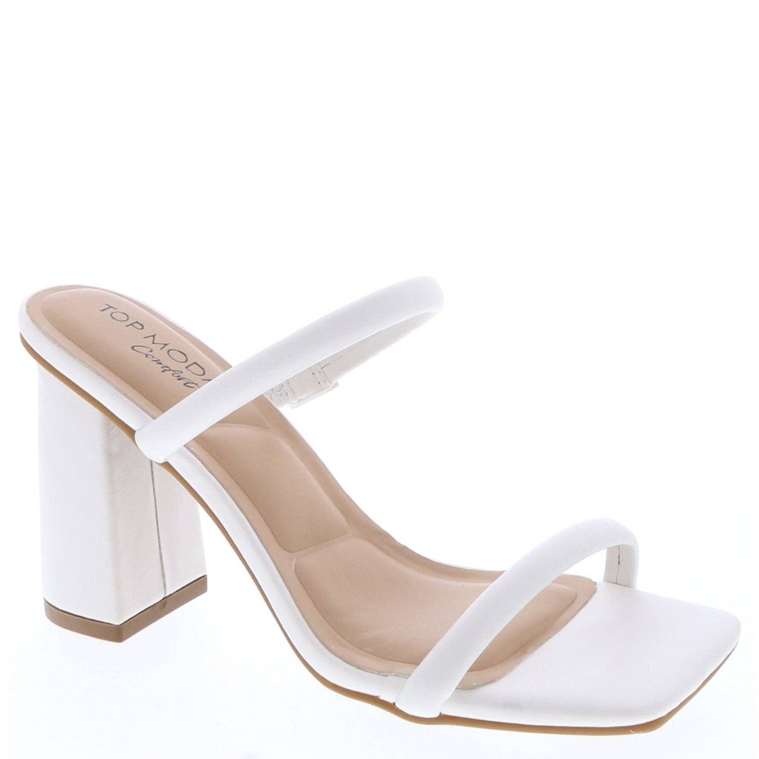 Mars Sky Shoes Wholesale - Wholesale Sandals - Women's - Top Moda CHICAGO-84 Women Chunky Heel Square Toe Double Strap Sandals-18 Pairs Pack-14.85/Pair1