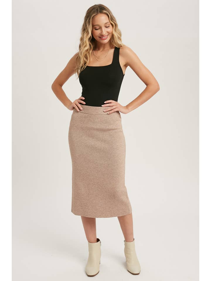 Bluivy - Wholesale Skirt - Women's - H LINE MIDI SWEATER SKIRT39