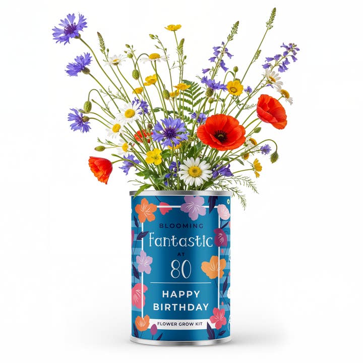 Blooming Fantastic 80 – Milestone Birthday Flower Grow Kit for wholesale by Alphabet Gifts