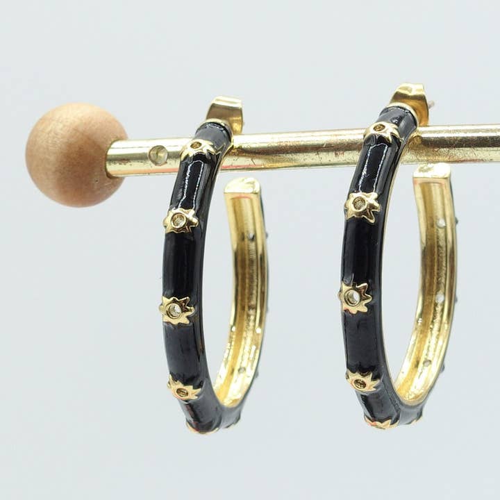 Daemon srls - Wholesale Hoop Earrings - SUNNY - ACCIAIO INOSSIDABILE - Orecchini a cerchio SMALTATI5