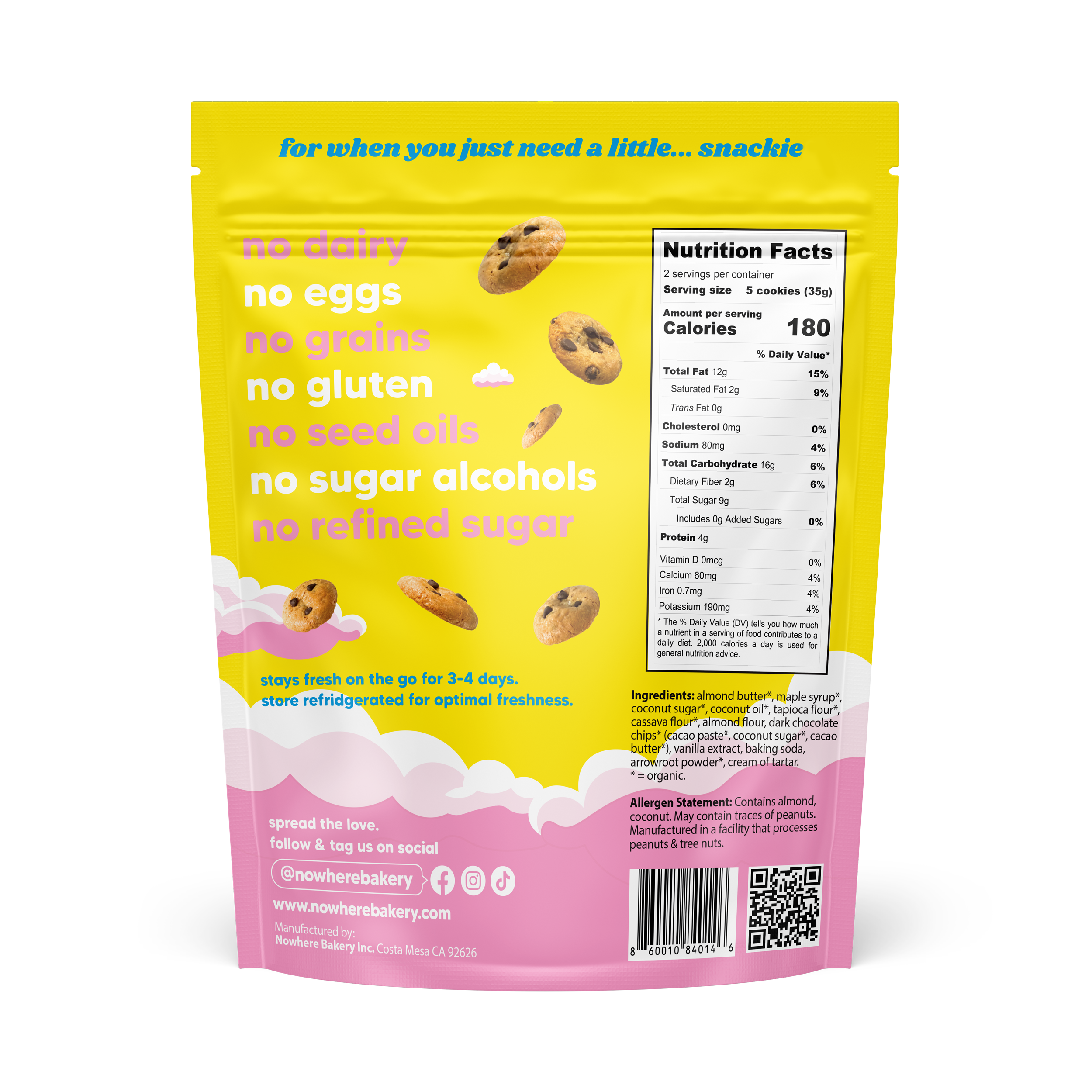 Nowhere Bakery - Wholesale Biscuit - Choc Chip Snackies2