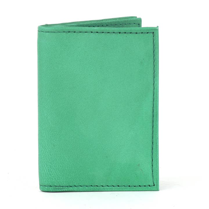Leather Impressions Inc - Wholesale Card Holder - Unisex - Lambskin Business Card Case Style : Bcc401 Green3