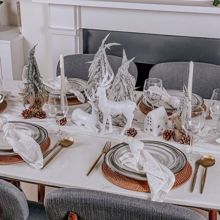 What a Host Home - Wholesale Candle holder - Christmas Ceramic House Candle Holder White1