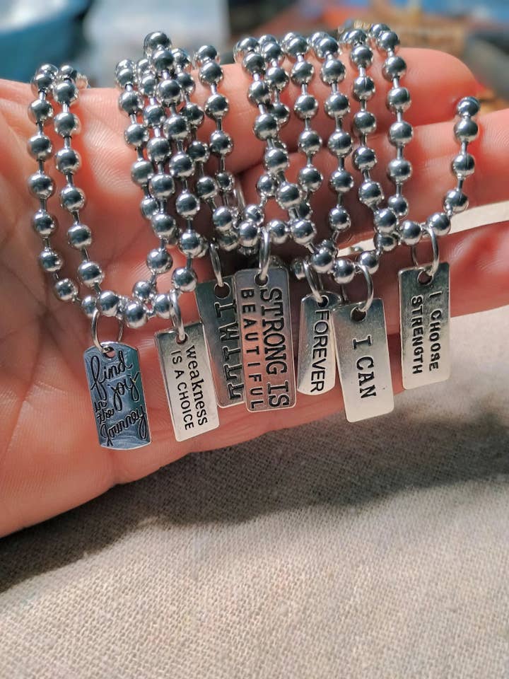 Chunky Ball Chain Stackable Stainless Steel Bracelet - Inspirational Jewelry for wholesale by American Taina Crafts