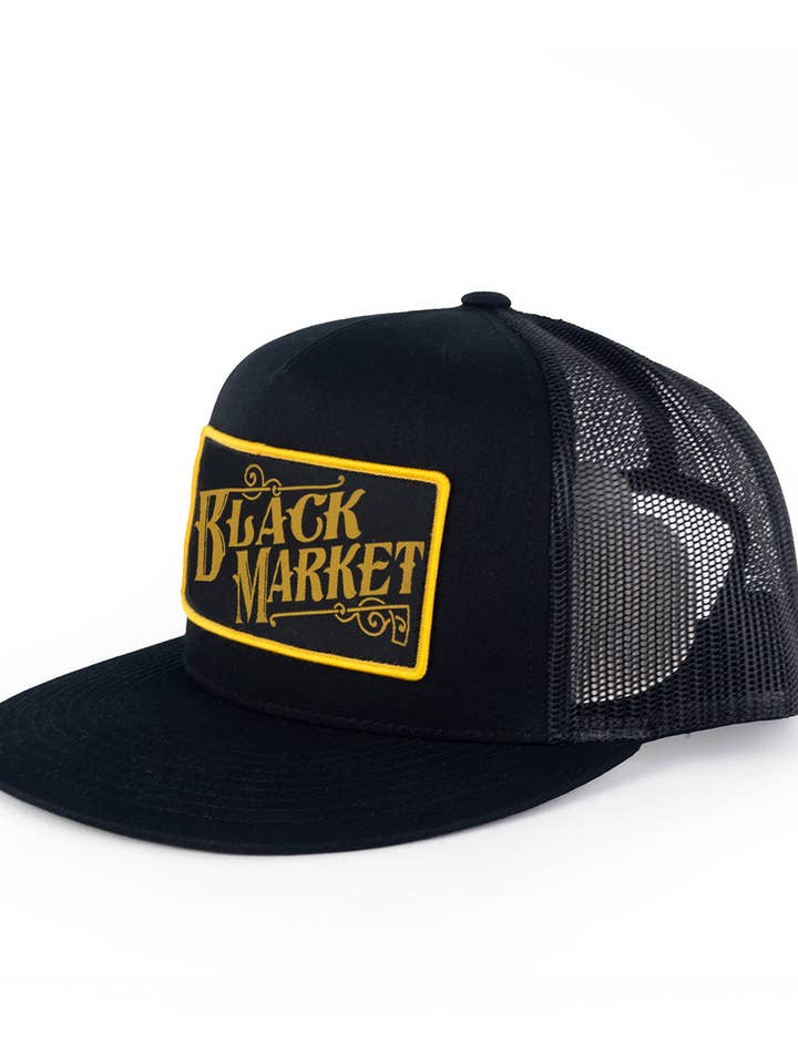 Gorra de camionero Black Market Gold para venta al por mayor de Black Market Art