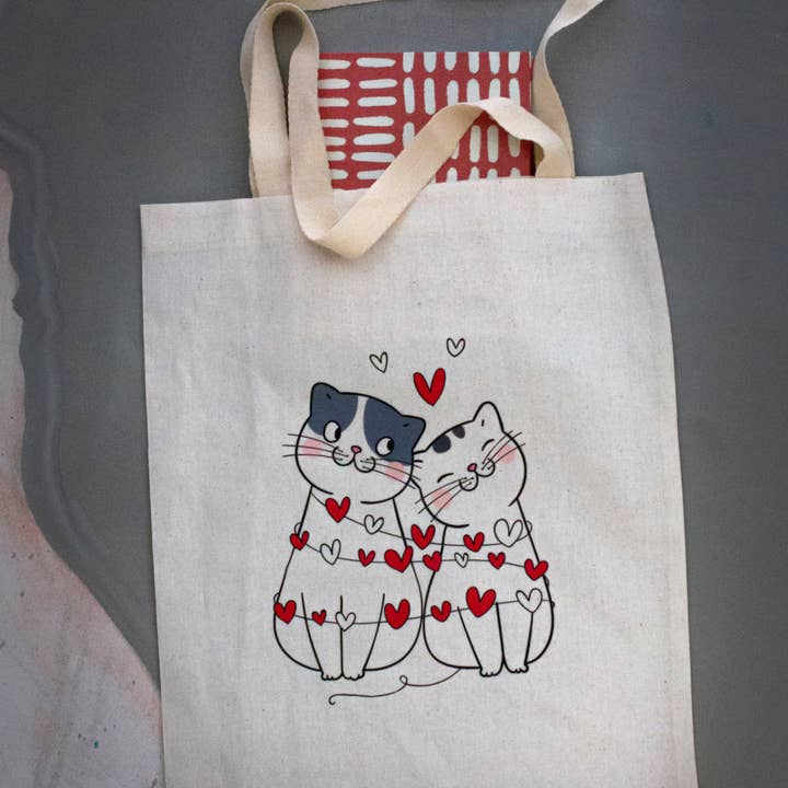 CRETE TRADING INC - Wholesale Tote Bag - Women's - Organic Cotton Tote Bag Cat